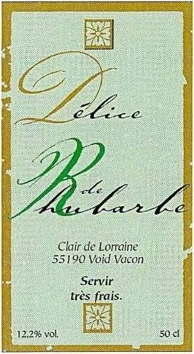 DELICE DE RHUBARBE CLAIR DE LORRAINE