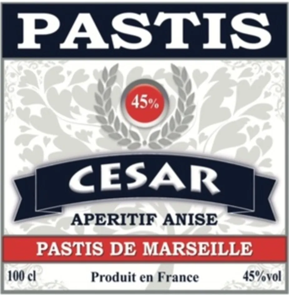 PASTIS CESAR APERITIF ANISE PASTIS DE MARSEILLE