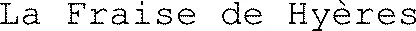 La Fraise de Hyères