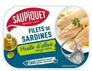 SAUPIQUET Depuis 1877 Filets de Sardines Huile d'olive vierge extra