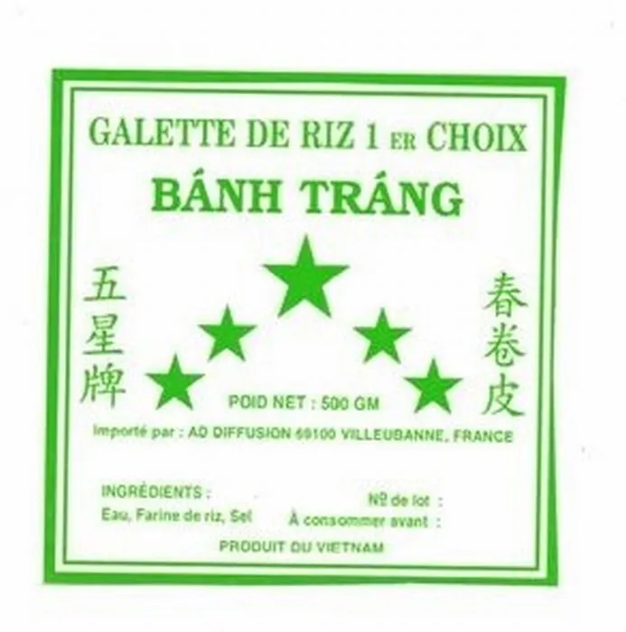 GALETTE DE RIZ 1er CHOIX BANH TRANG