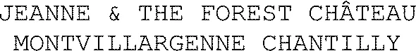 JEANNE & THE FOREST CHÂTEAU MONTVILLARGENNE CHANTILLY