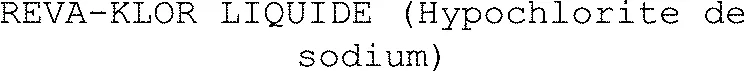 REVA-KLOR LIQUIDE (Hypochlorite de sodium)