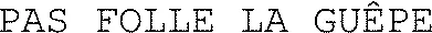 PAS FOLLE LA GUÊPE