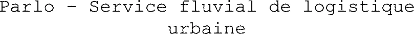 Parlo - Service fluvial de logistique urbaine