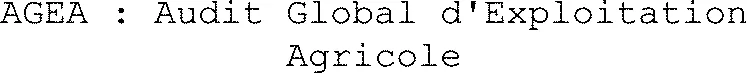 AGEA : Audit Global d'Exploitation Agricole