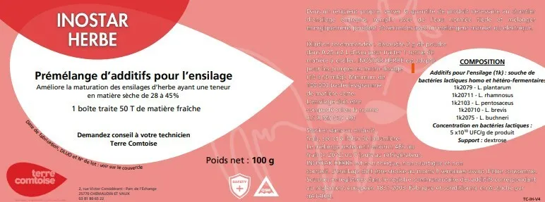 INOSTAR HERBE Prémélange d'additifs pour l'ensillage