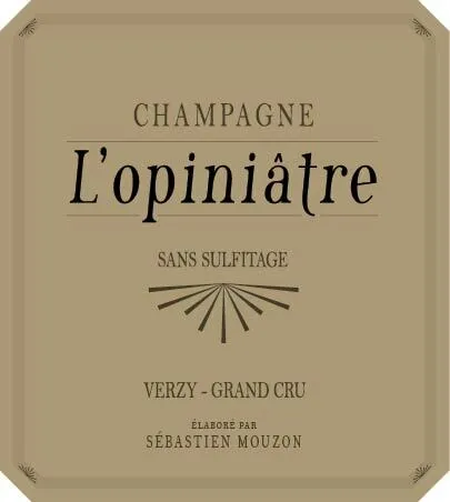 CHAMPAGNE L'opiniâtre SANS SULFITAGE