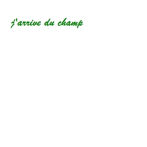 j'arrive du champ