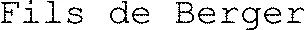 Fils de Berger