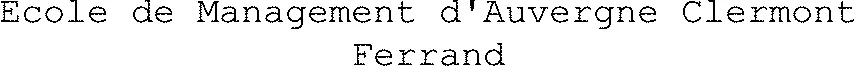 Ecole de Management d'Auvergne Clermont Ferrand