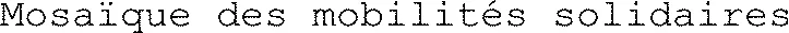 Mosaïque des mobilités solidaires