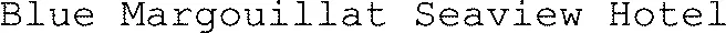 Blue Margouillat Seaview Hotel