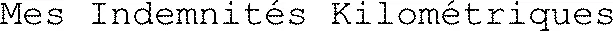 Mes Indemnités Kilométriques