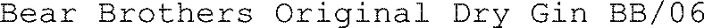 Bear Brothers Original Dry Gin BB/06
