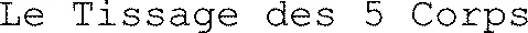 Le Tissage des 5 Corps