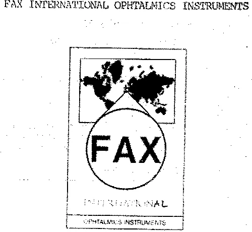 FAX INTERNATIONAL OPHTALMICS INSTRUMENTS