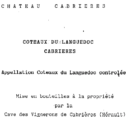CHATEAU CABRIERES