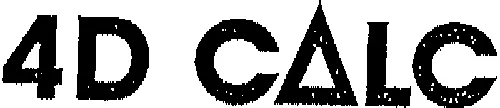 4 D CALC