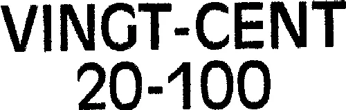 VINGT-CENT 20-100