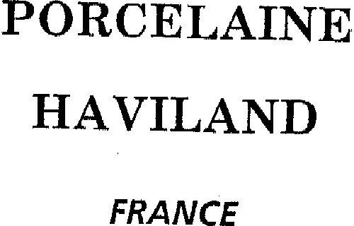 PORCELAINE HAVILAND