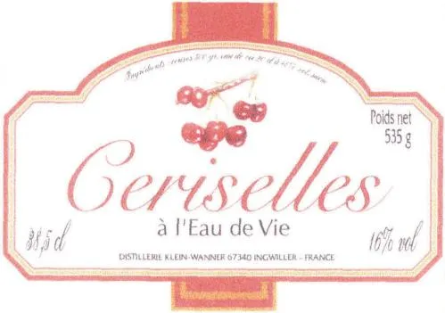 CERISELLES A L EAU DE VIE