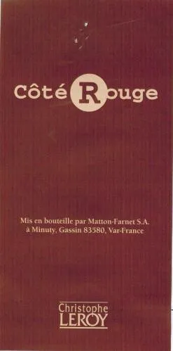 COTE ROUGE CHRISTOPHE LEROY