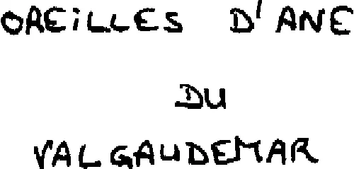 OREILLES D'ANE DU VALGAUDEMAR