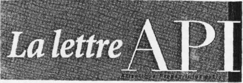 LA LETTRE API