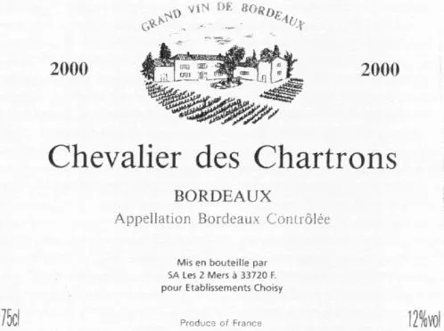 CHEVALIER DES CHARTRONS