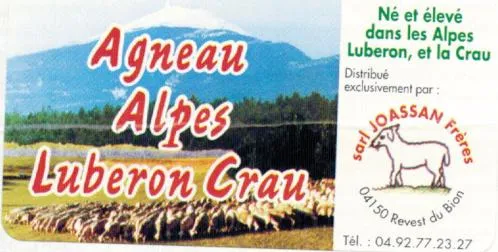 AGNEAU ALPES LUBERON CRAU NE ET ELEVE DANS LES ALPES LUBERON, ET LA CRAU SARL JOASSAN FRERES