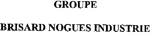 GROUPE BRISARD NOGUES INDUSTRIE