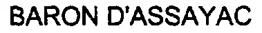 BARON D'ASSAYAC