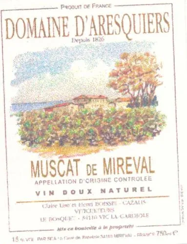 DOMAINE D'ARESQUIERS MUSCAT DE MIREVAL