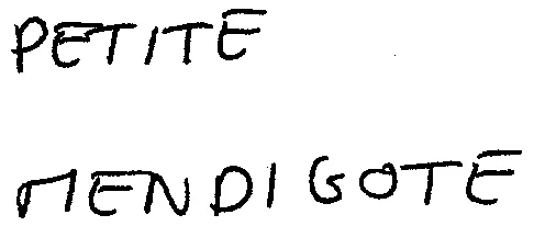 PETITE MENDIGOTE