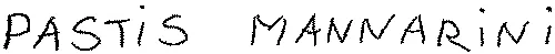 PASTIS MANNARINI