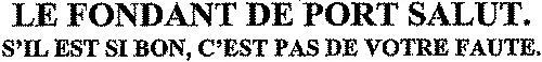 LE FONDANT DE PORT SALUT. S'IL EST SI BON, C'EST PAS DE VOTRE FAUTE.