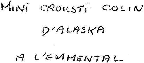 MINI CROUSTI COLIN D'ALASKA A L'EMMENTAL