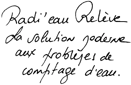 Radi'eau Relève La solution moderne aux problèmes de comptage d'eau