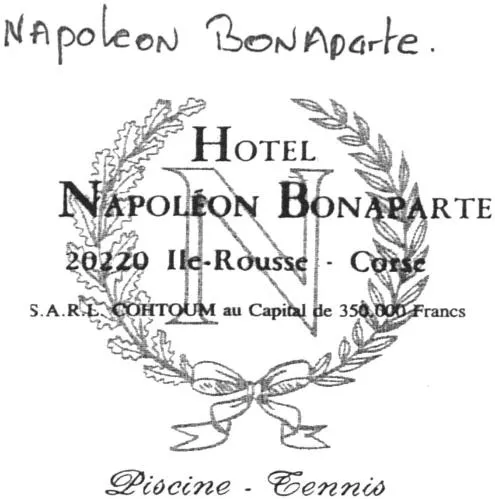 NAPOLEON BONAPARTE HOTEL NAPOLEON BONAPARTE PISCINE TENNIS