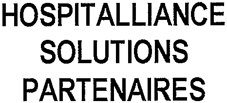 HOSPITALLIANCE SOLUTIONS PARTENAIRES