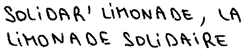 SOLIDAR'LIMONADE, LA LIMONADE SOLIDAIRE