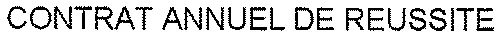 CONTRAT ANNUEL DE REUSSITE