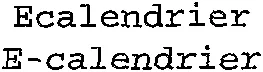 Ecalendrier E-calendrier