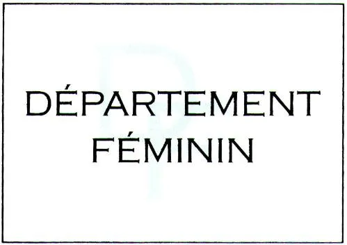 DÉPARTEMENT FÉMININ
