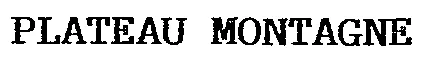 PLATEAU MONTAGNE