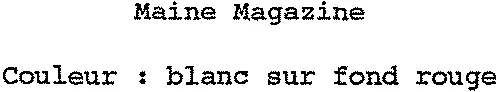 MAINE MAGAZINE