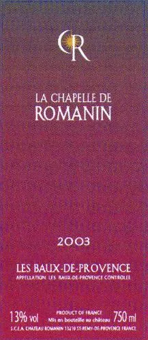 CR LA CHAPELLE DE ROMANIN