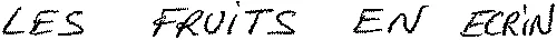 LES FRUITS EN ECRIN