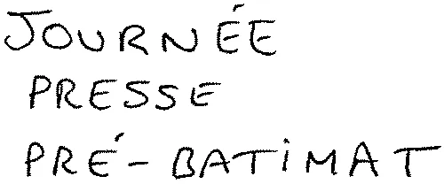 JOURNÉE PRESSE PRÉ-BATIMAT